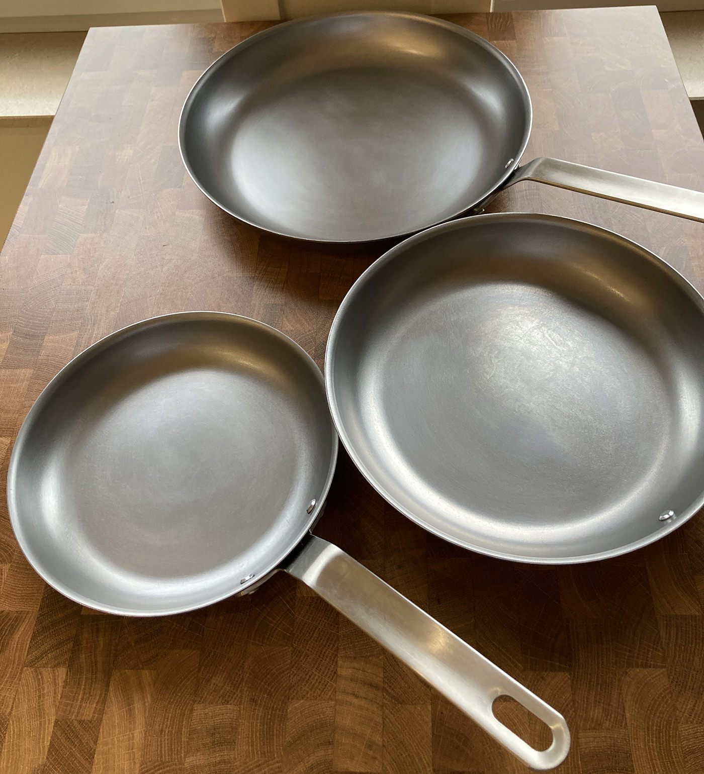 The Misen Carbon Steel Pan washed